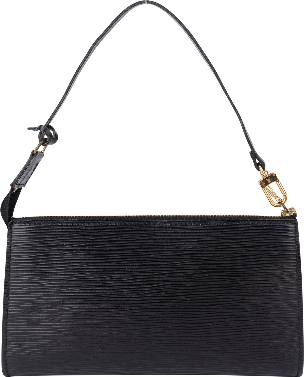 Louis Vuitton Louis Vuitton Noir Epi Leather Pochette Accessoire Handbag Zwart