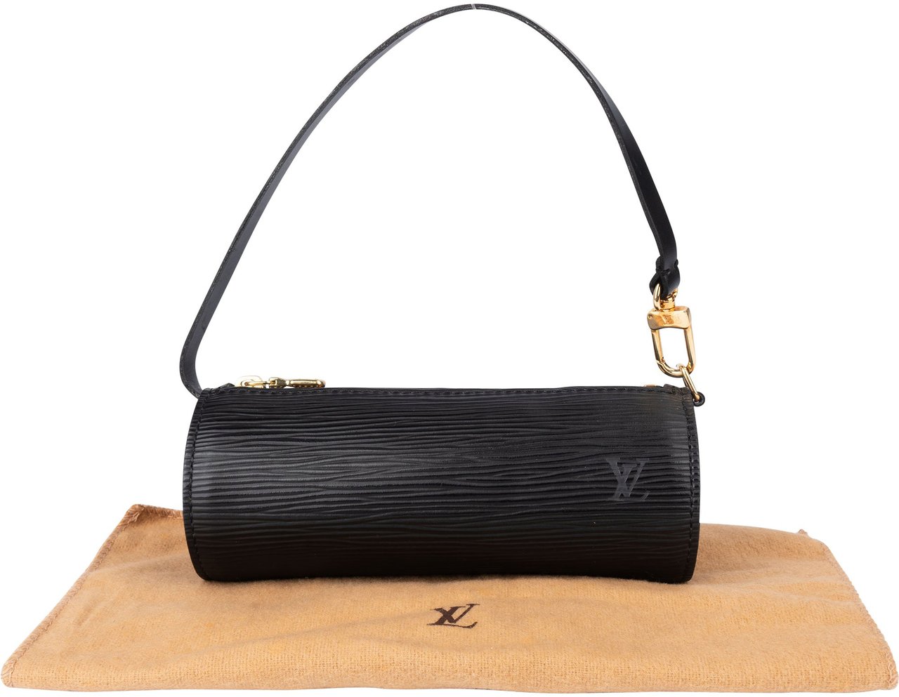 Louis Vuitton Louis Vuitton Noir Epi Leather Mini Soufflot Handbag Zwart