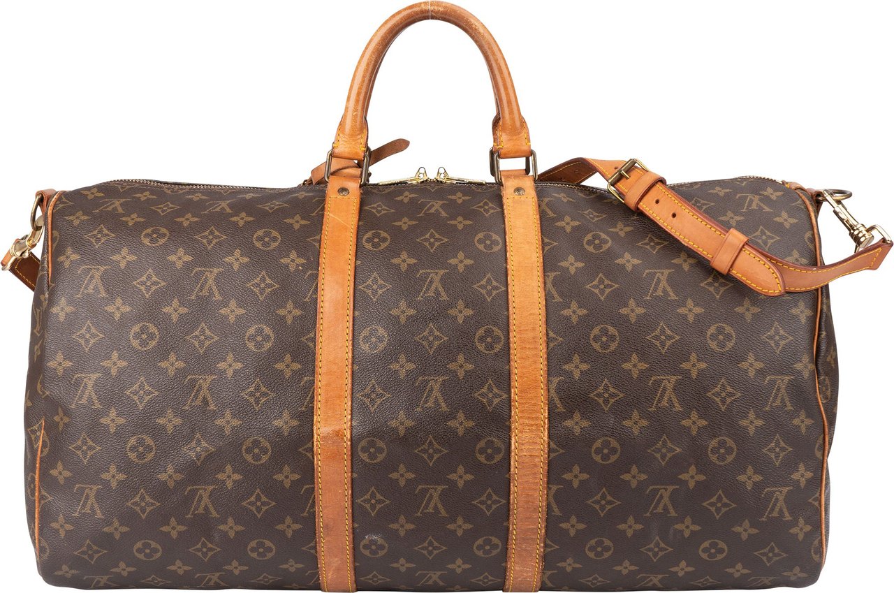Louis Vuitton Louis Vuitton Canvas Monogram Keepall 55 Bandouliere Bruin