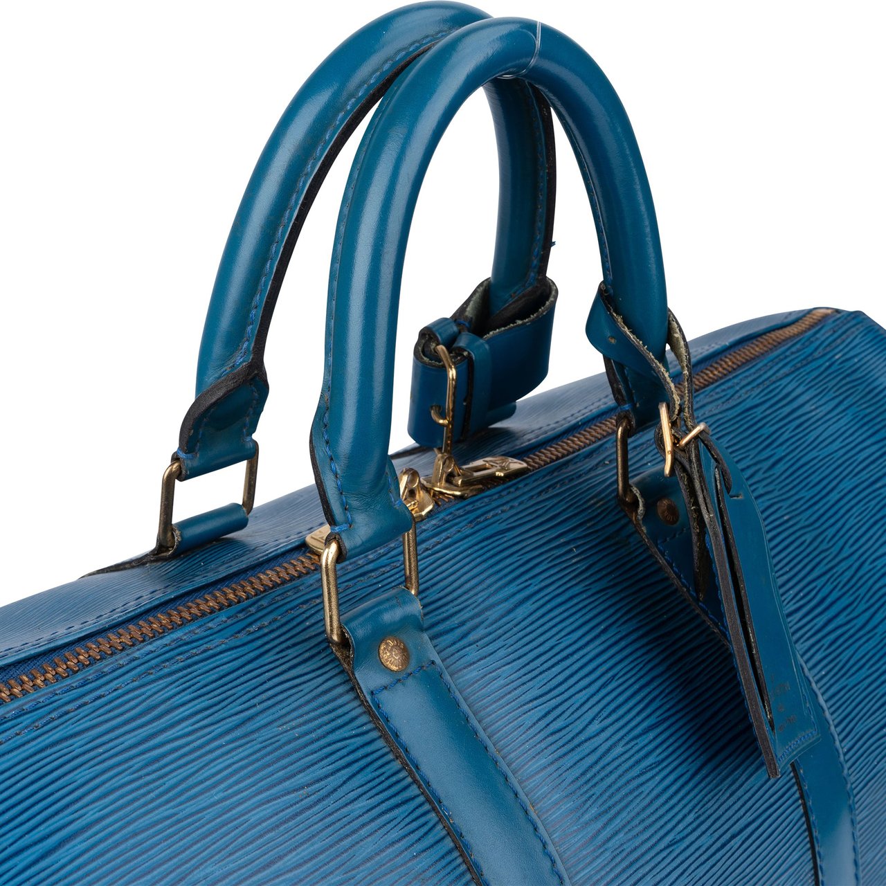Louis Vuitton Bleu Epi Leather Keepall 45 Blauw