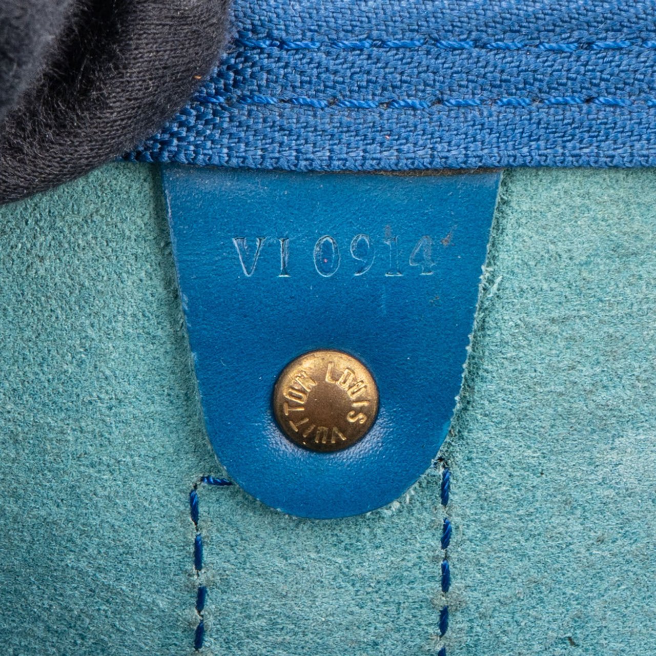 Louis Vuitton Bleu Epi Leather Keepall 45 Blauw