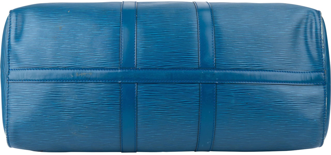 Louis Vuitton Bleu Epi Leather Keepall 45 Blauw