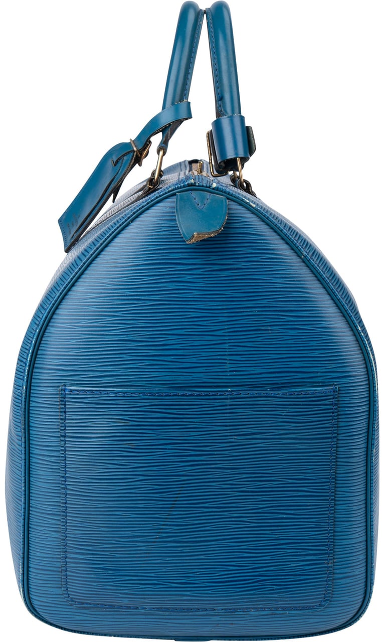 Louis Vuitton Bleu Epi Leather Keepall 45 Blauw