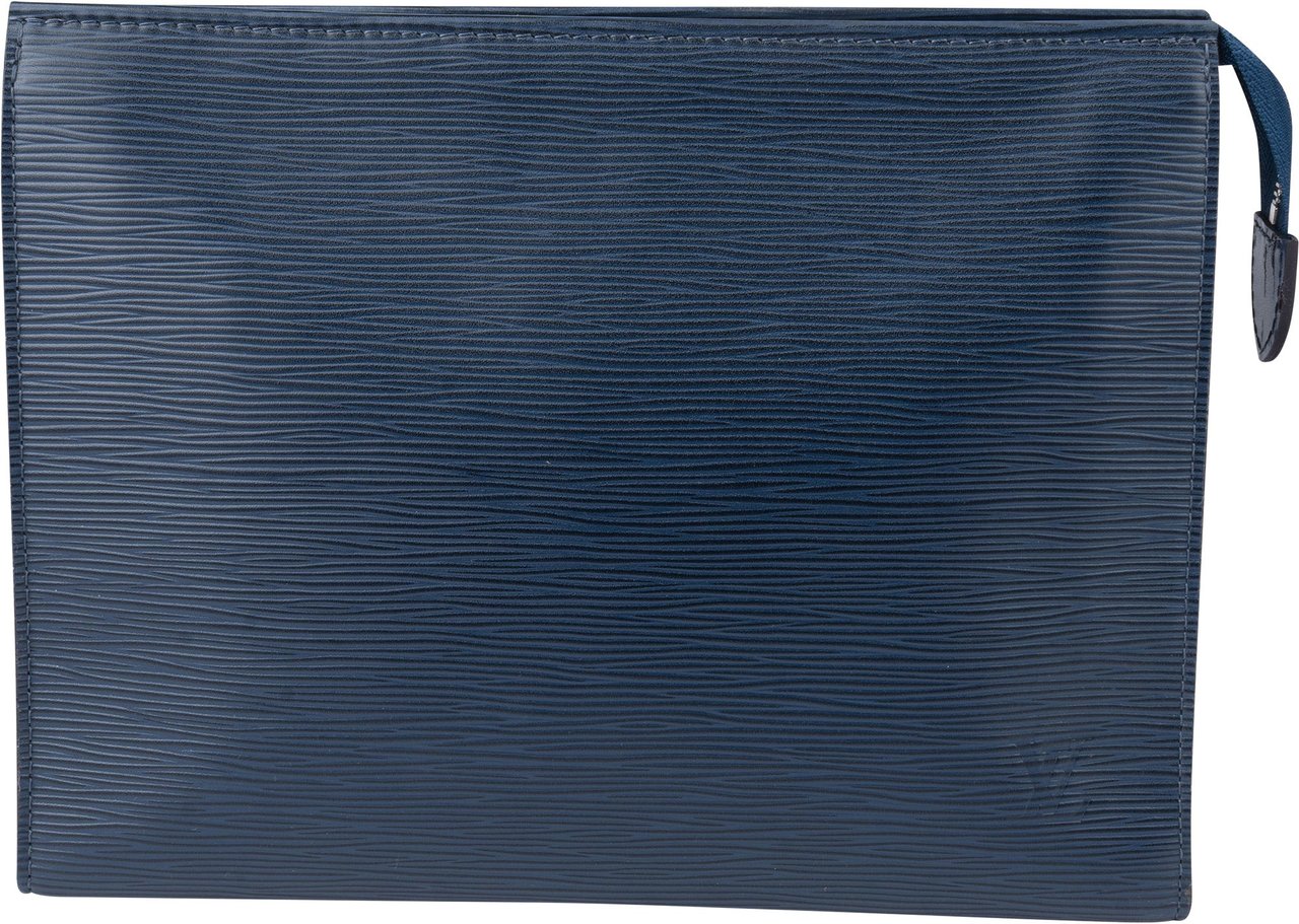 Louis Vuitton Louis Vuitton Epi Leather Poche Toilette Clutch Blauw