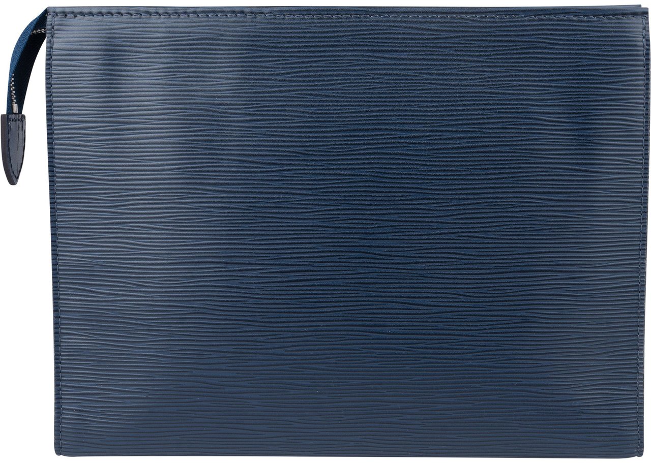 Louis Vuitton Louis Vuitton Epi Leather Poche Toilette Clutch Blauw