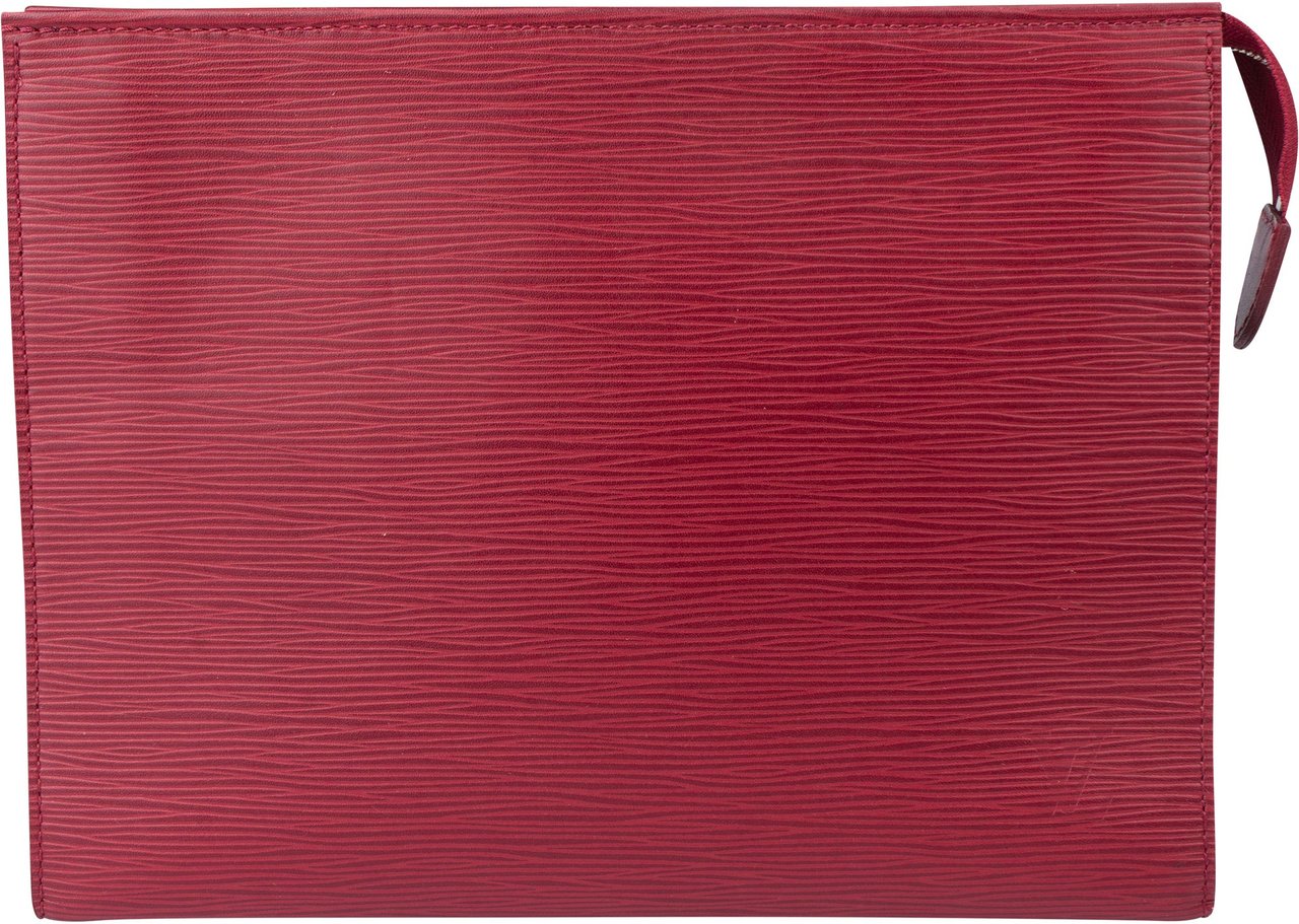 Louis Vuitton Louis Vuitton Epi Leather Poche Toilette Clutch Rood