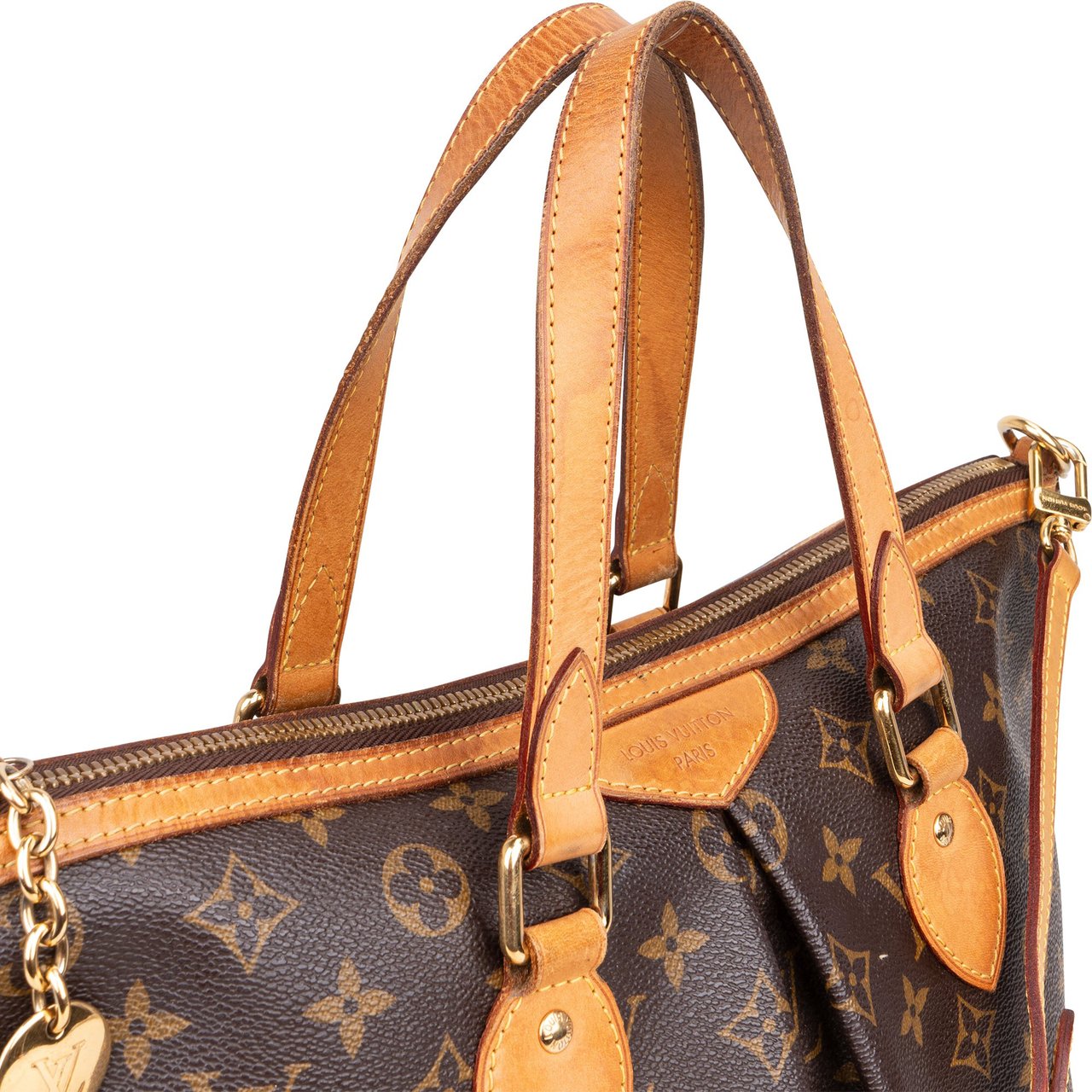Louis Vuitton Louis Vuitton Canvas Monogram Palermo PM Handbag Bruin