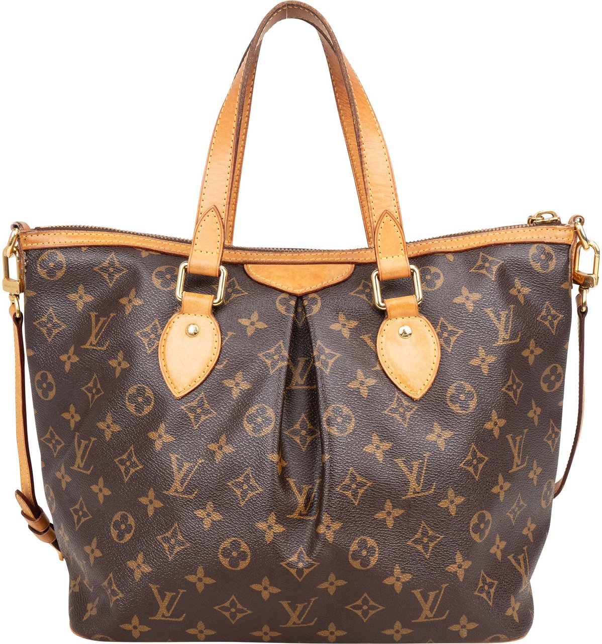 Louis Vuitton Louis Vuitton Canvas Monogram Palermo PM Handbag Bruin