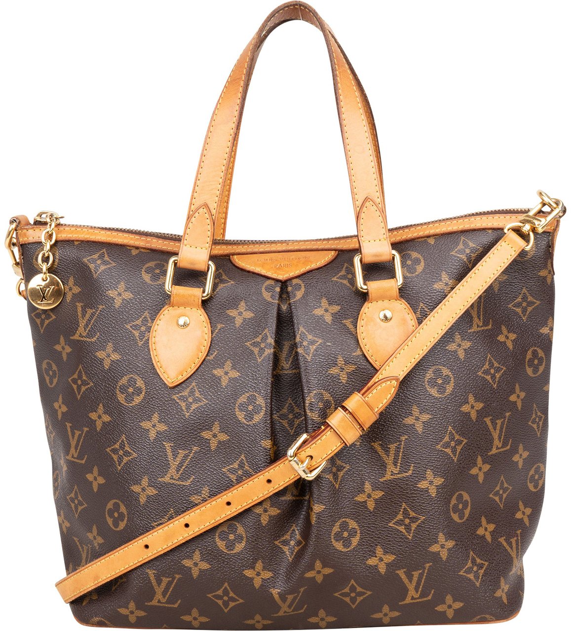 Louis Vuitton Louis Vuitton Canvas Monogram Palermo PM Handbag Bruin