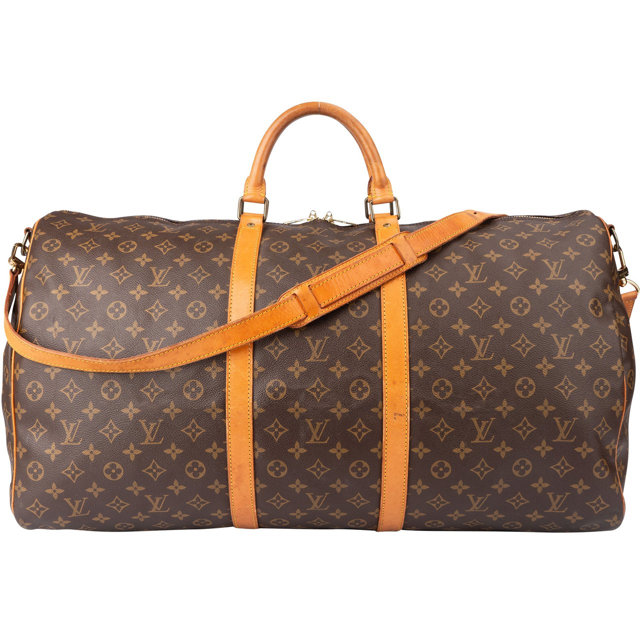 Louis Vuitton Louis Vuitton Canvas Monogram Keepall 60 Bandouliere Bruin