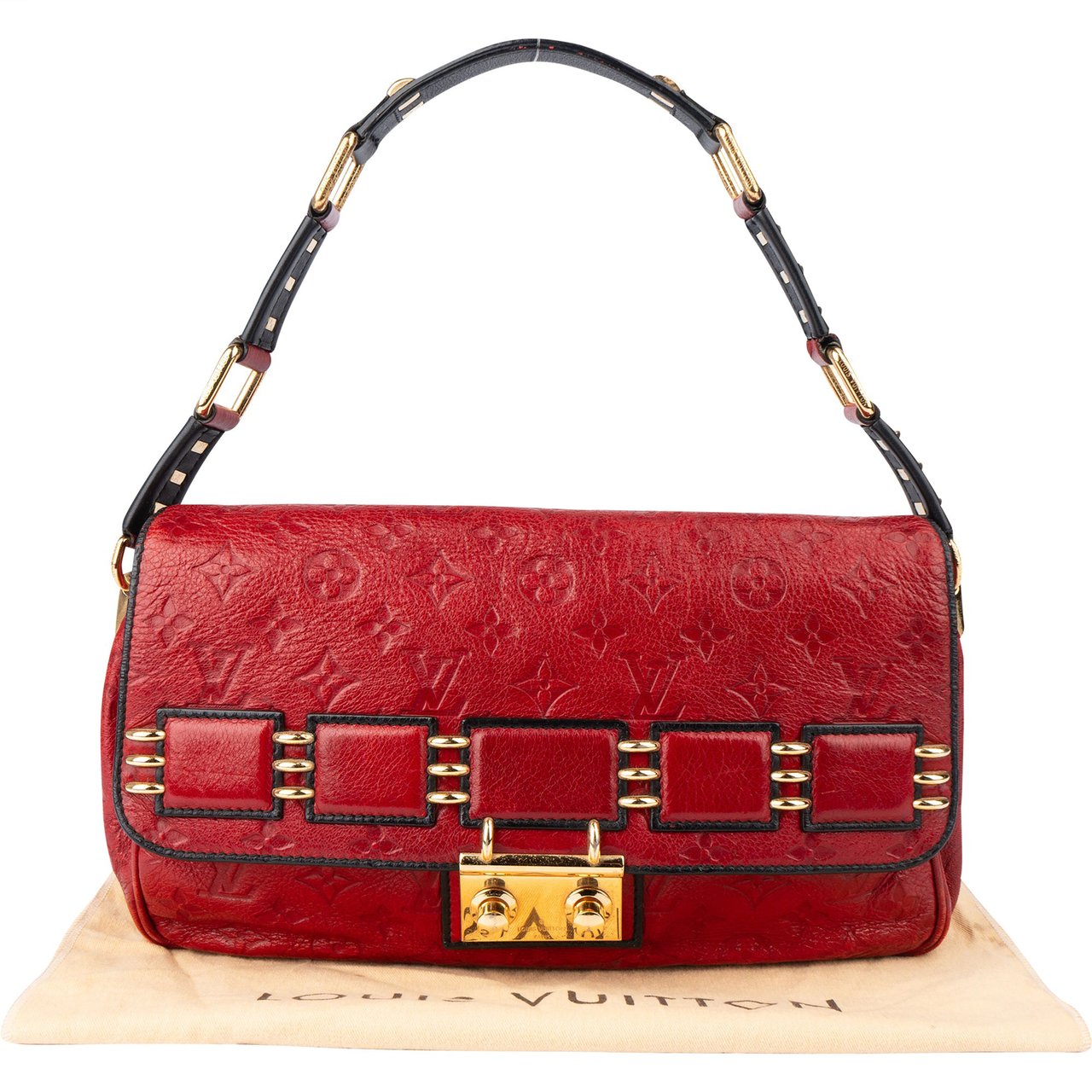 Louis Vuitton Louis Vuitton Leather Empreinte Monogram Automne-Hiver Handbag My Dear Rubel M40283 Rood