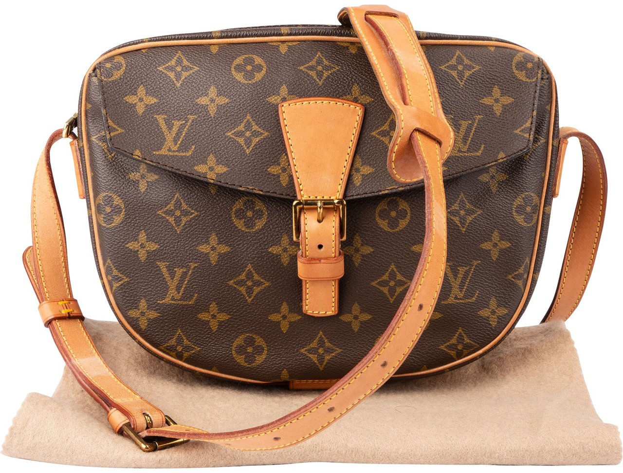 Louis Vuitton Louis Vuitton Canvas Monogram Jeune Fille GM Crossbody Bag Bruin