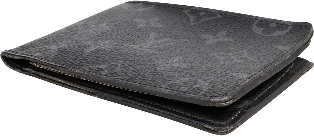 Louis Vuitton Louis Vuitton Canvas Eclipse Monogram Slender Wallet Zwart