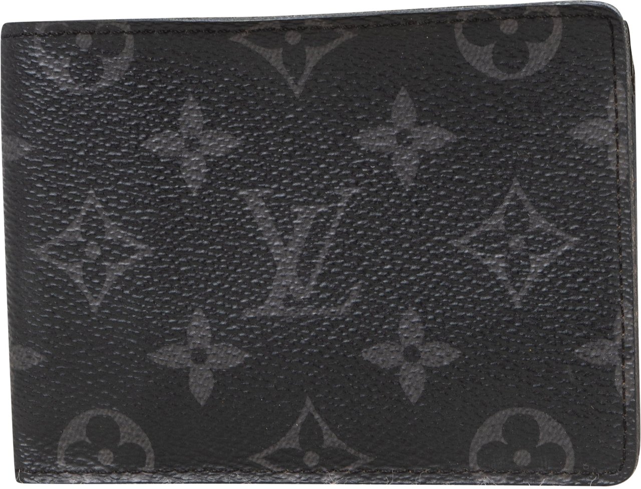 Louis Vuitton Louis Vuitton Canvas Eclipse Monogram Slender Wallet Zwart