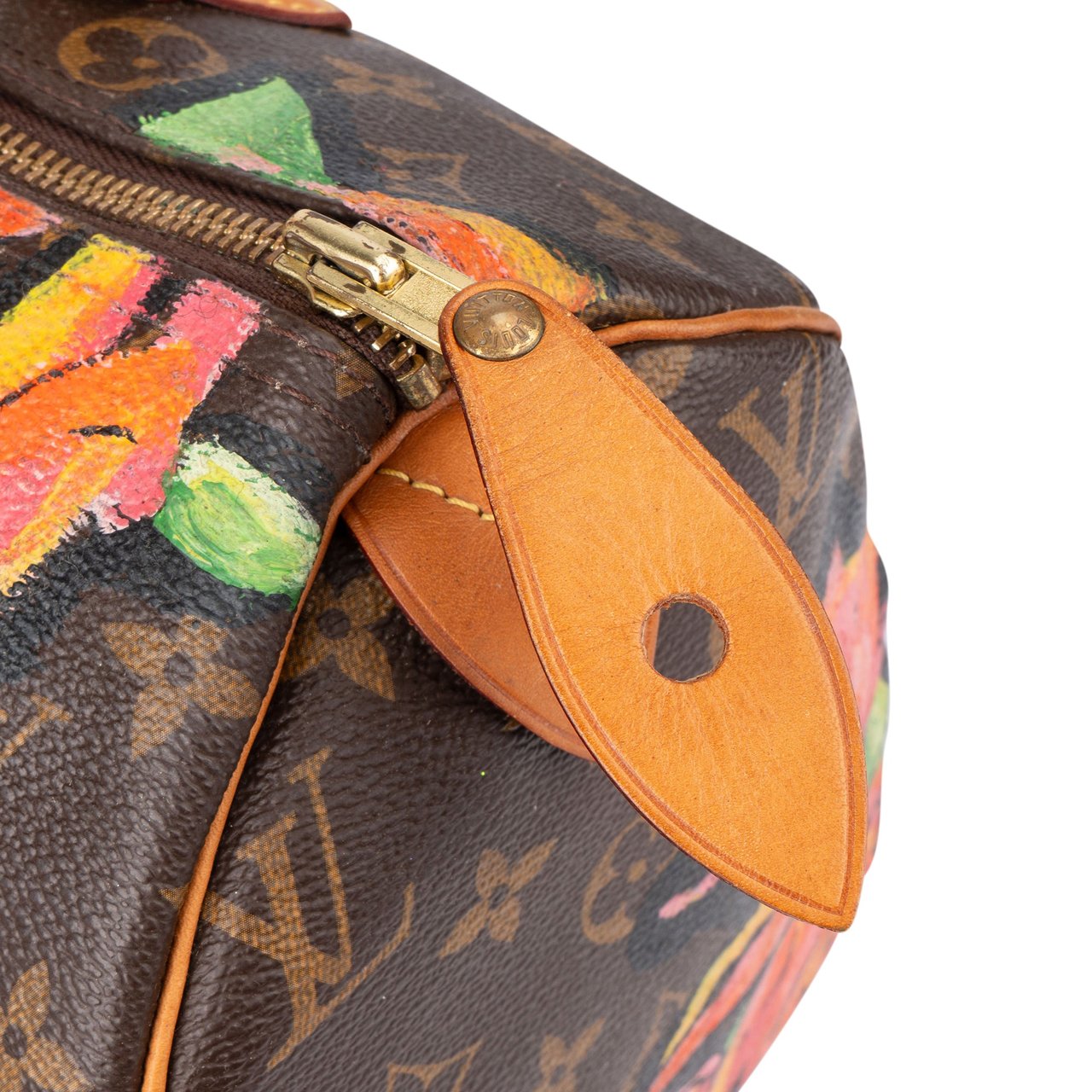 Louis Vuitton Louis Vuitton Canvas Monogram Roses By Stephen Sprouse Speedy 30 Handbag Bruin