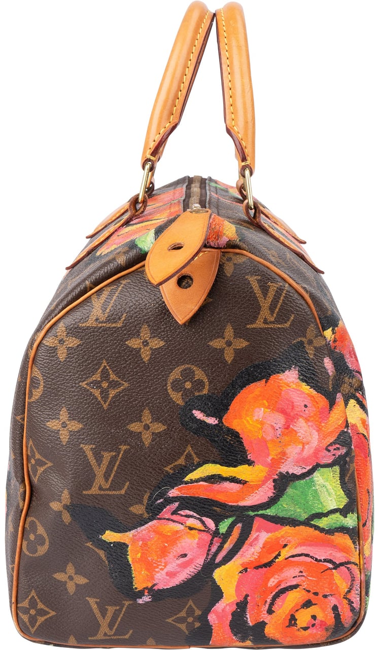Louis Vuitton Louis Vuitton Canvas Monogram Roses By Stephen Sprouse Speedy 30 Handbag Bruin