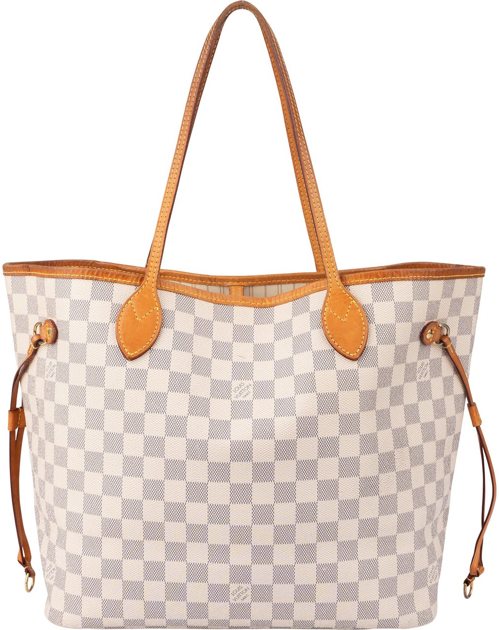 Louis Vuitton Louis Vuitton Damier Azur Monogram Neverfull MM Shopper Handbag Beige