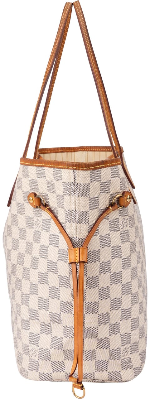 Louis Vuitton Louis Vuitton Damier Azur Monogram Neverfull MM Shopper Handbag Beige