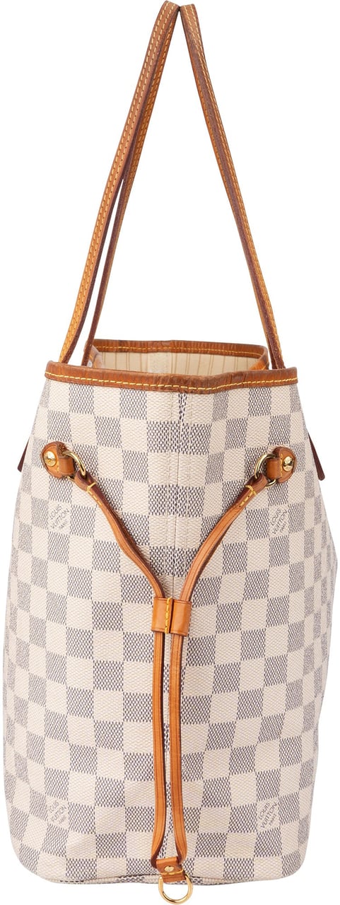 Louis Vuitton Louis Vuitton Damier Azur Monogram Neverfull MM Shopper Handbag Beige
