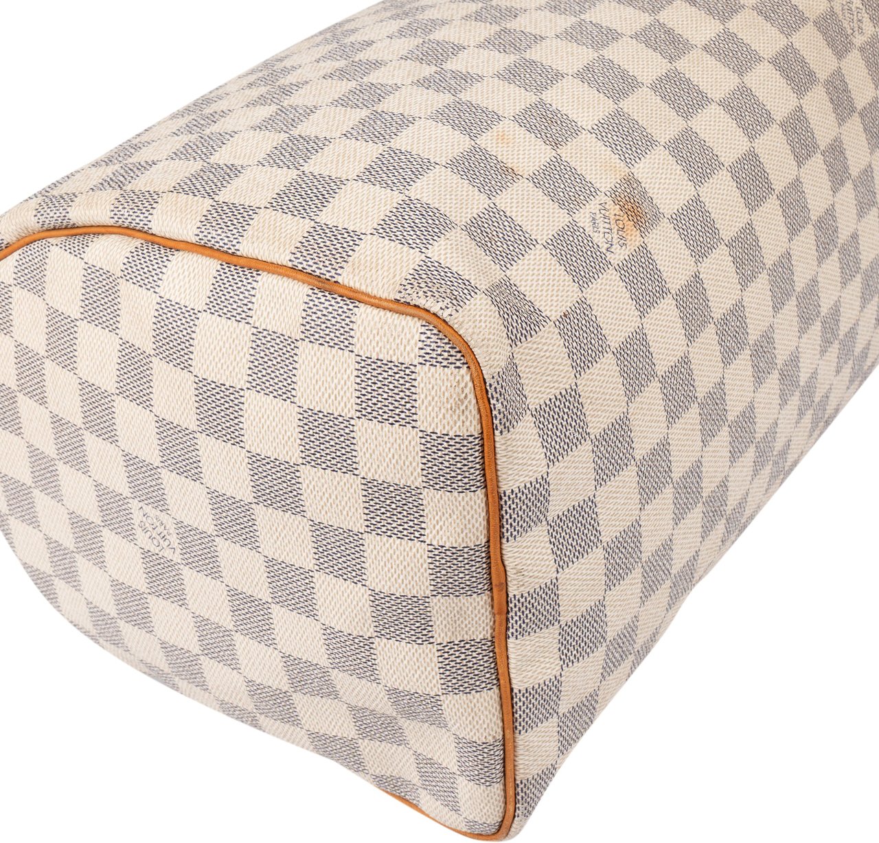 Louis Vuitton Damier Azur Monogram Speedy 30 Handbag Beige