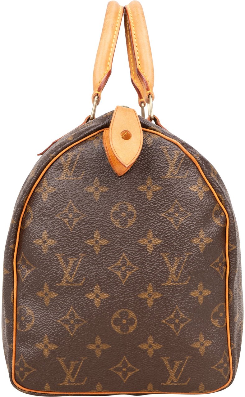 Louis Vuitton Louis Vuitton Canvas Monogram Speedy 30 Handbag Bruin