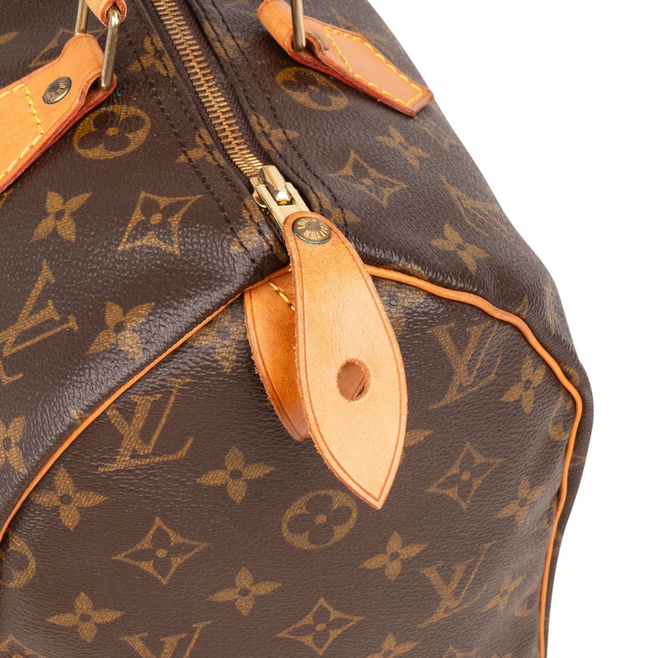 Louis Vuitton Louis Vuitton Canvas Monogram Speedy 30 Handbag Bruin