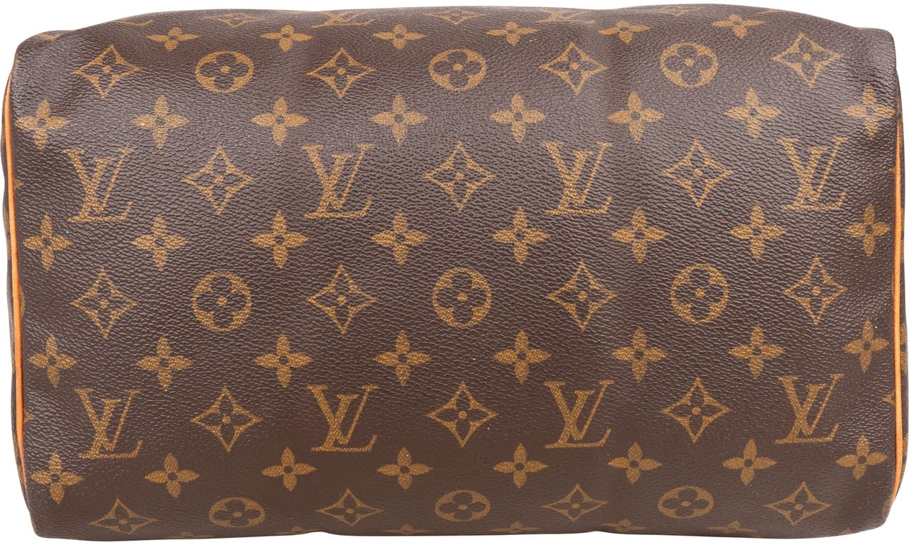 Louis Vuitton Louis Vuitton Canvas Monogram Speedy 30 Handbag Bruin