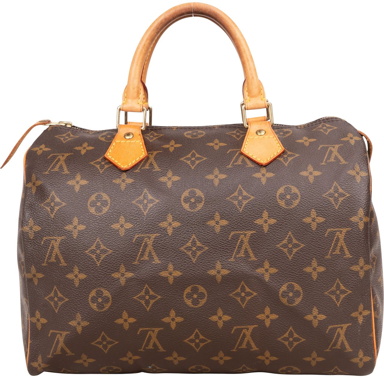 Louis Vuitton Louis Vuitton Canvas Monogram Speedy 30 Handbag Bruin