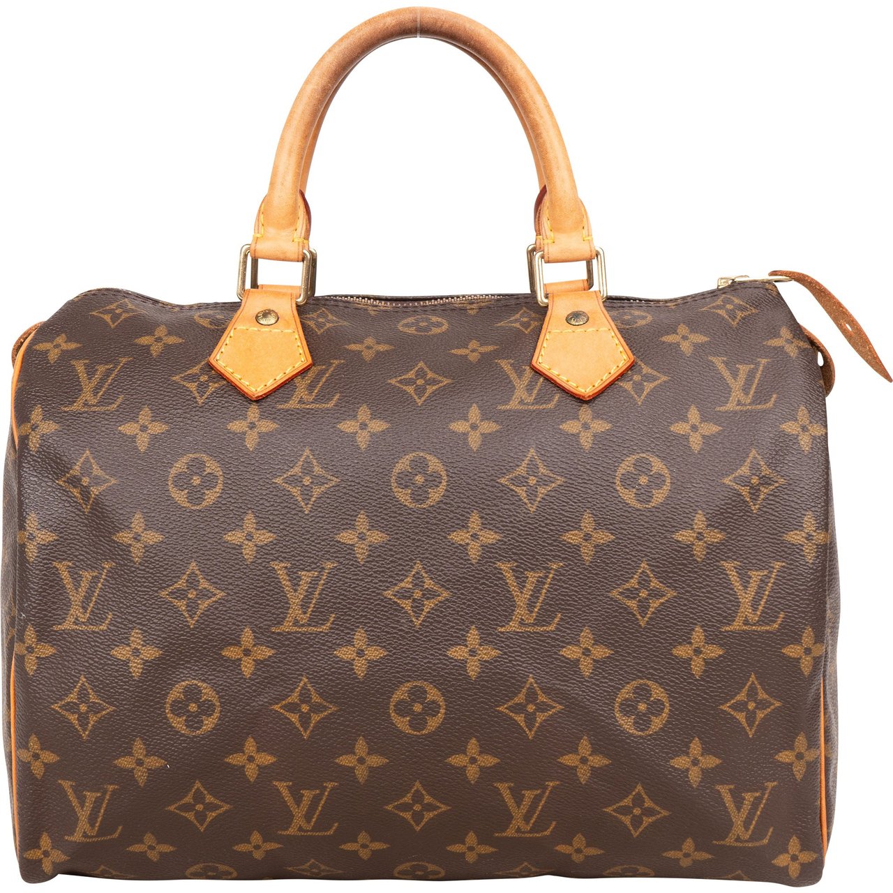 Louis Vuitton Louis Vuitton Canvas Monogram Speedy 30 Handbag Bruin