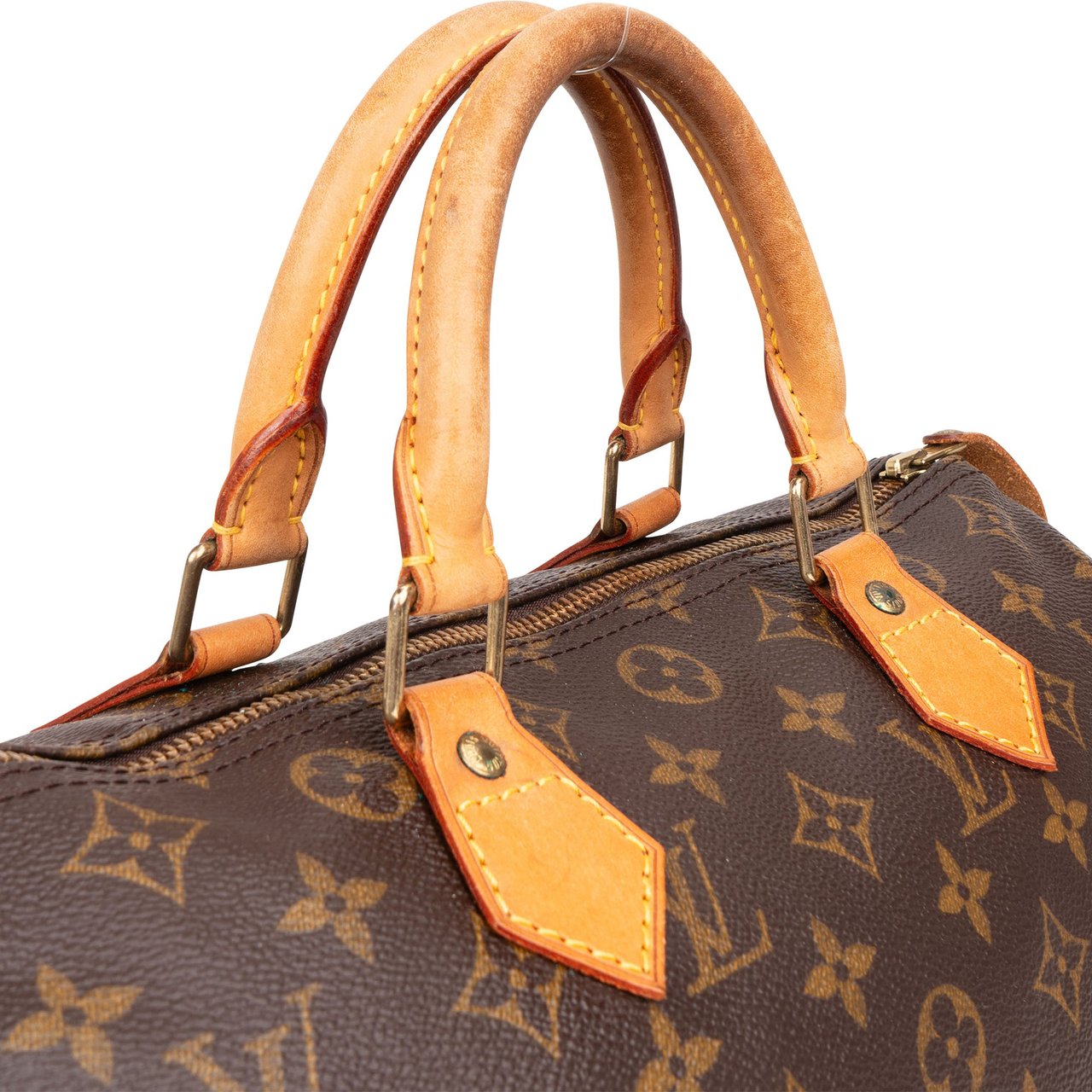 Louis Vuitton Louis Vuitton Canvas Monogram Speedy 30 Handbag Bruin