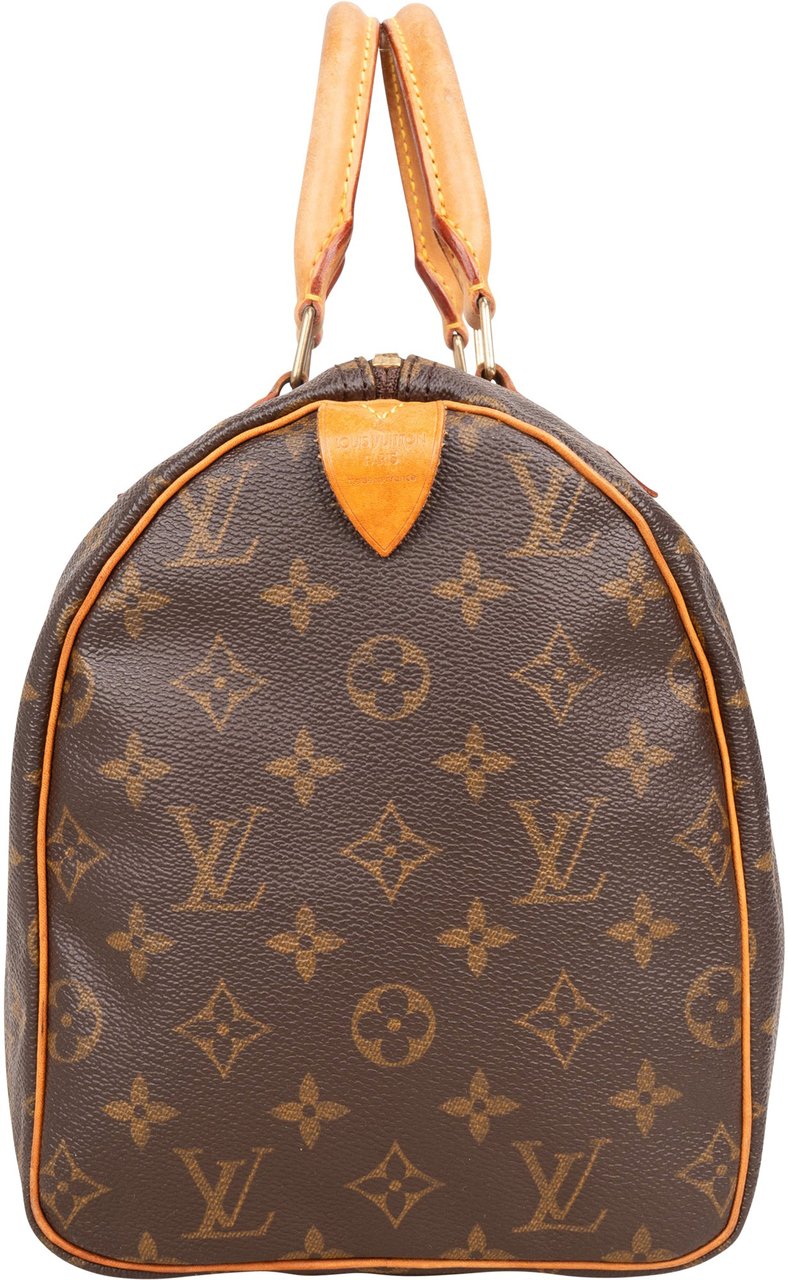 Louis Vuitton Louis Vuitton Canvas Monogram Speedy 30 Handbag Bruin