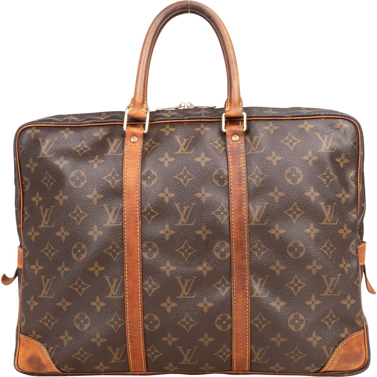 Louis Vuitton Louis Vuitton Canvas Monogram Porte Documents Handbag Bruin
