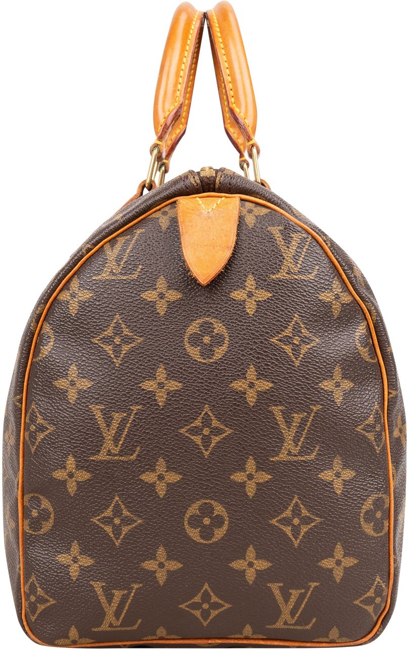 Louis Vuitton Louis Vuitton Canvas Monogram Speedy 30 Handbag Bruin