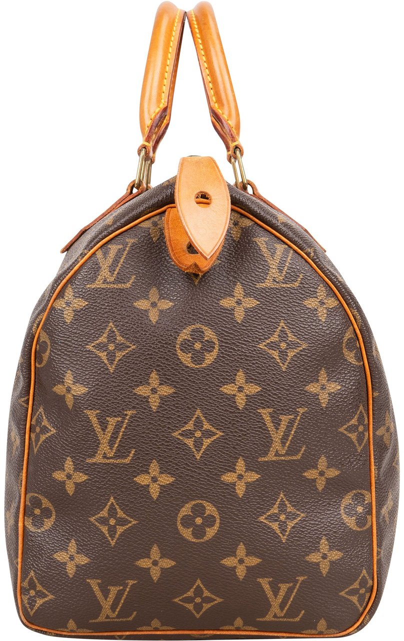 Louis Vuitton Louis Vuitton Canvas Monogram Speedy 30 Handbag Bruin