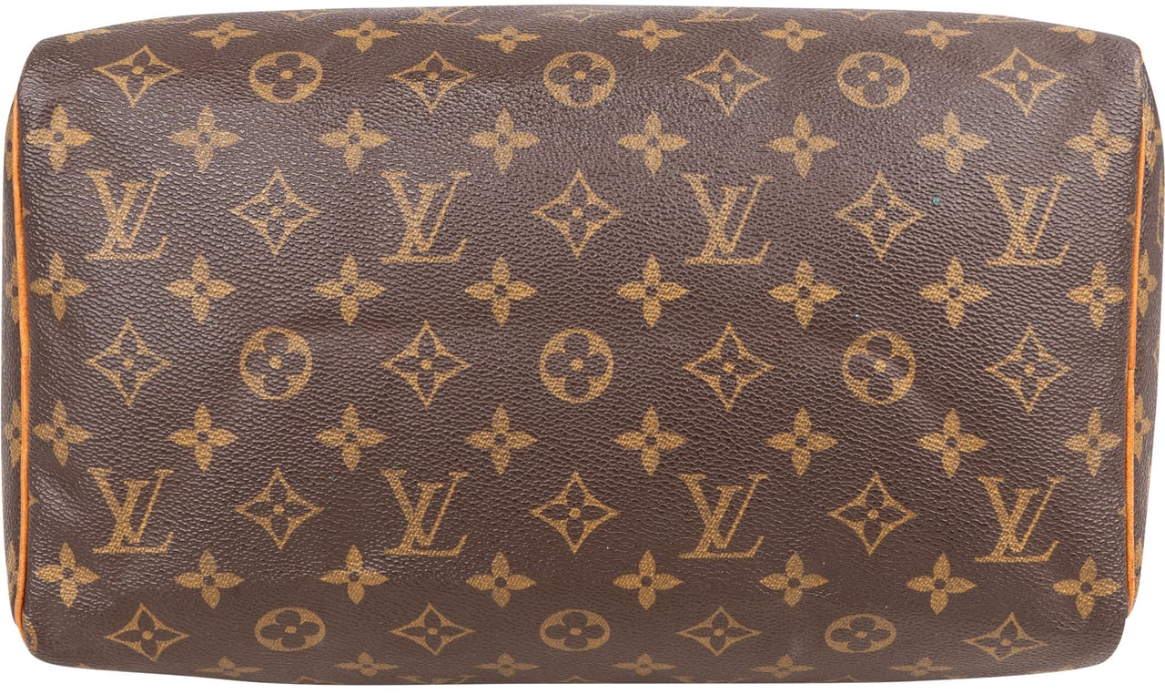 Louis Vuitton Louis Vuitton Canvas Monogram Speedy 30 Handbag Bruin