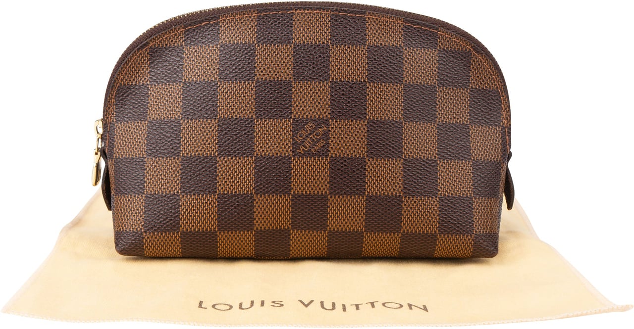 Louis Vuitton Louis Vuitton Damier Ebene Monogram Pochette Cosmetique PM Pouch Bruin