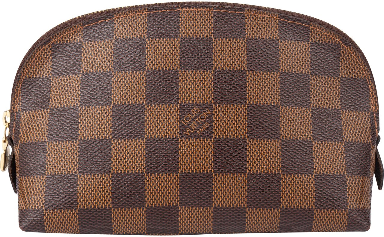 Louis Vuitton Louis Vuitton Damier Ebene Monogram Pochette Cosmetique PM Pouch Bruin