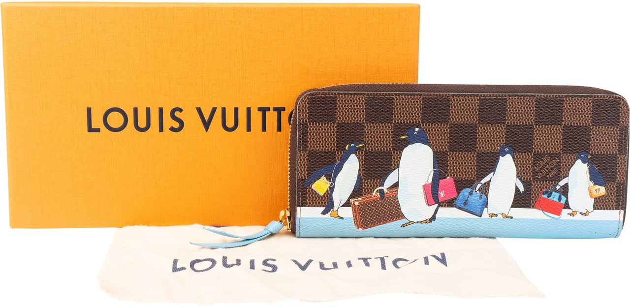 Louis Vuitton Louis Vuitton Limited Penguin Canvas Monogram Clemence Wallet Bruin