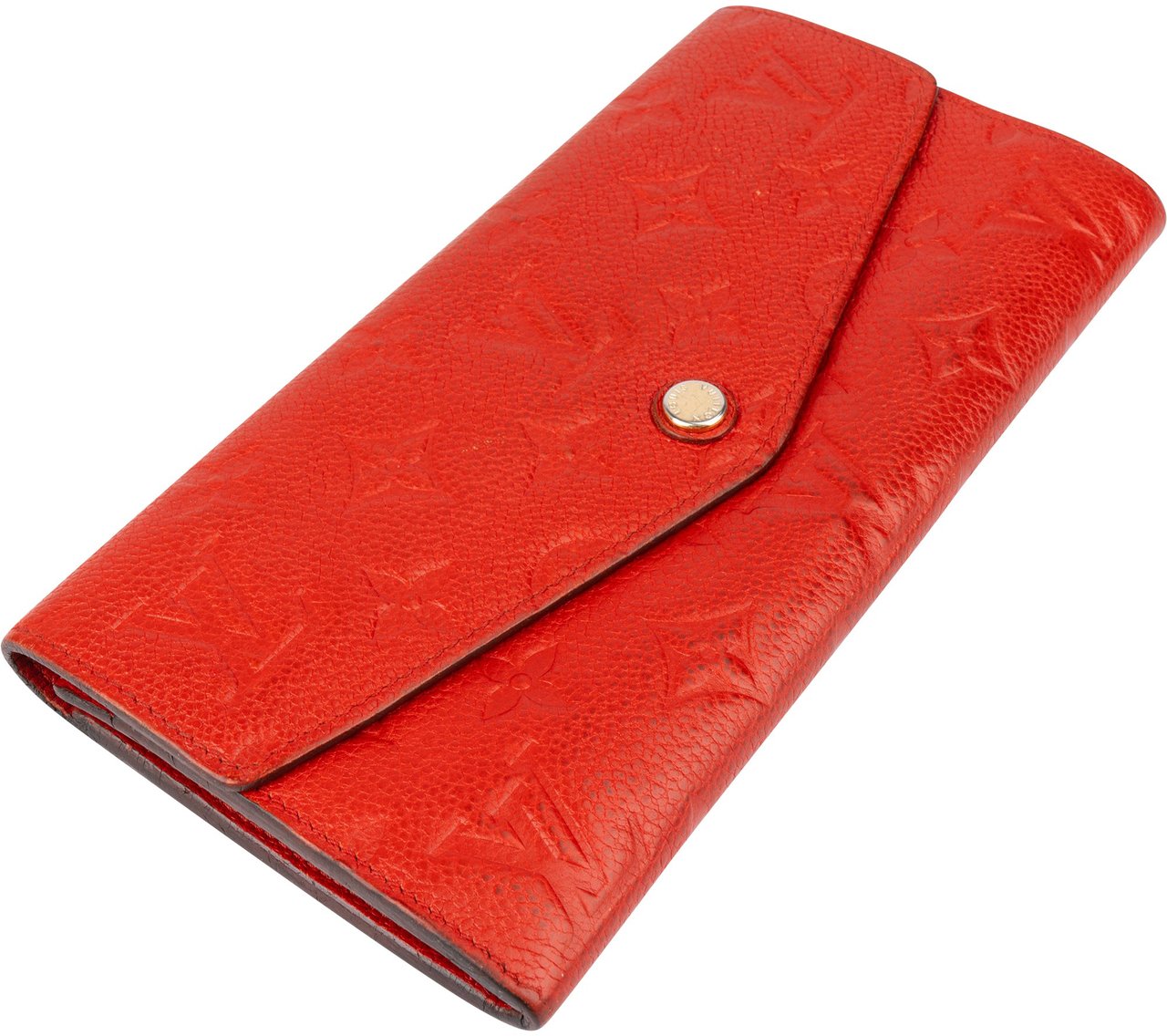 Louis Vuitton Louis Vuitton Leather Empreinte Monogram Curieuse Wallet Rood