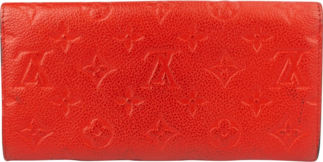 Louis Vuitton Louis Vuitton Leather Empreinte Monogram Curieuse Wallet Rood
