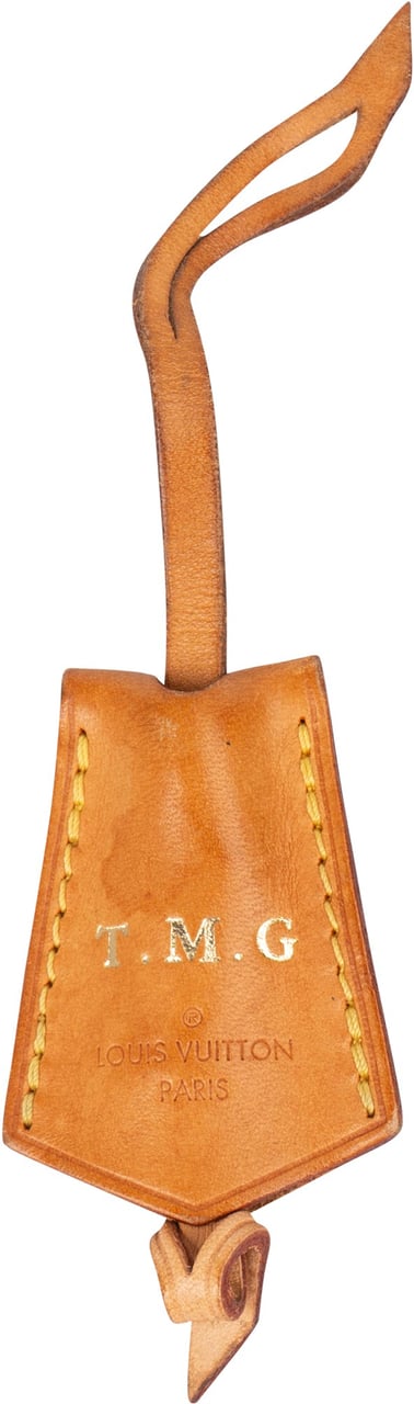 Louis Vuitton Louis Vuitton Vachetta Leather "T.M.G" Clochette Schlüsselhalter Bruin