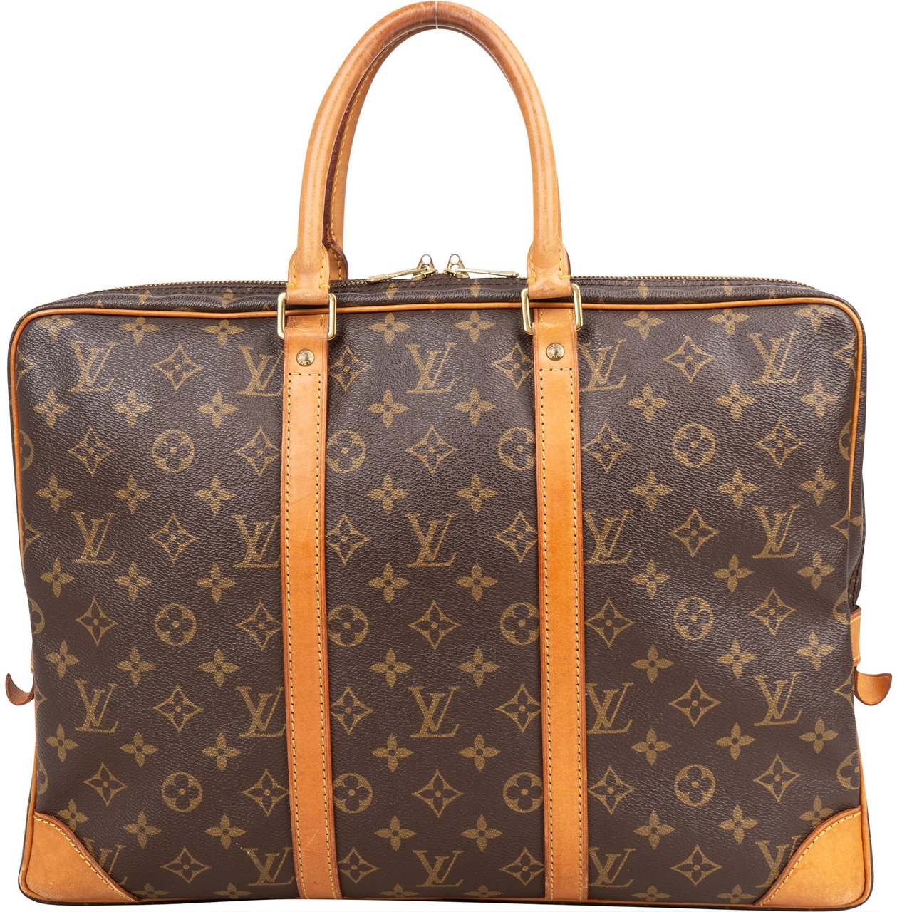 Louis Vuitton Louis Vuitton Canvas Monogram Porte Documents Business Handbag Bruin