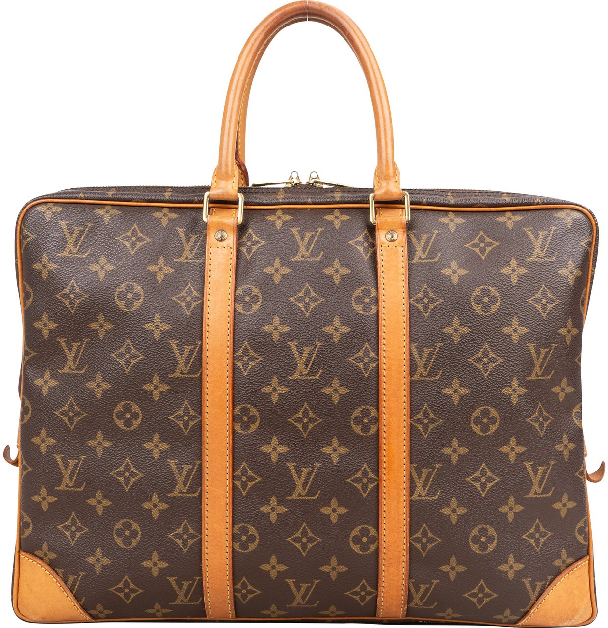 Louis Vuitton Louis Vuitton Canvas Monogram Porte Documents Business Handbag Bruin