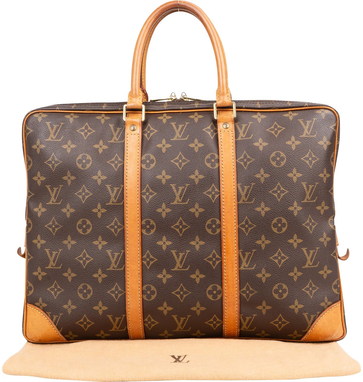 Louis Vuitton Louis Vuitton Canvas Monogram Porte Documents Business Handbag Bruin