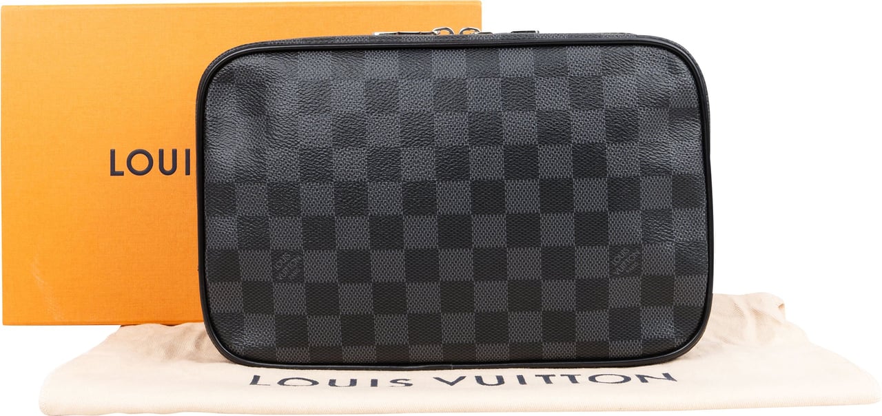 Louis Vuitton Louis Vuitton Damier Graphit Monogram Trousse Toilette Clutch Zwart