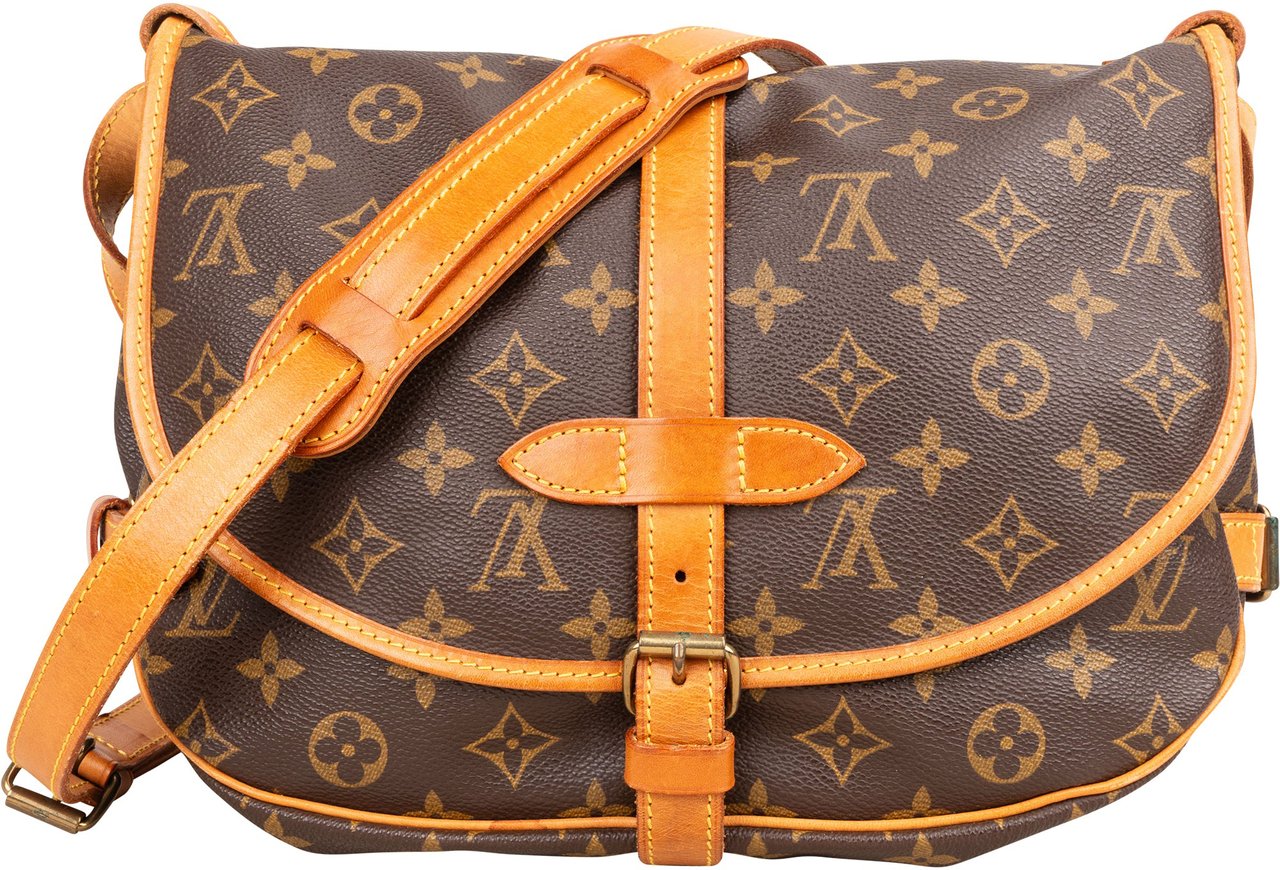 Louis Vuitton Louis Vuitton Canvas Monogram Saumur 30 Crossbody Bag Bruin