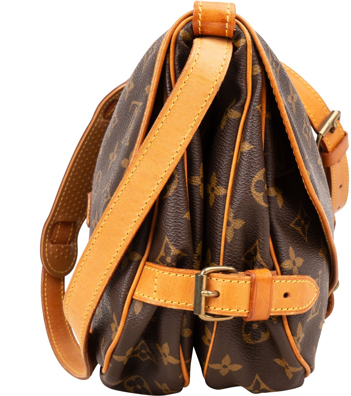 Louis Vuitton Louis Vuitton Canvas Monogram Saumur 30 Crossbody Bag Bruin