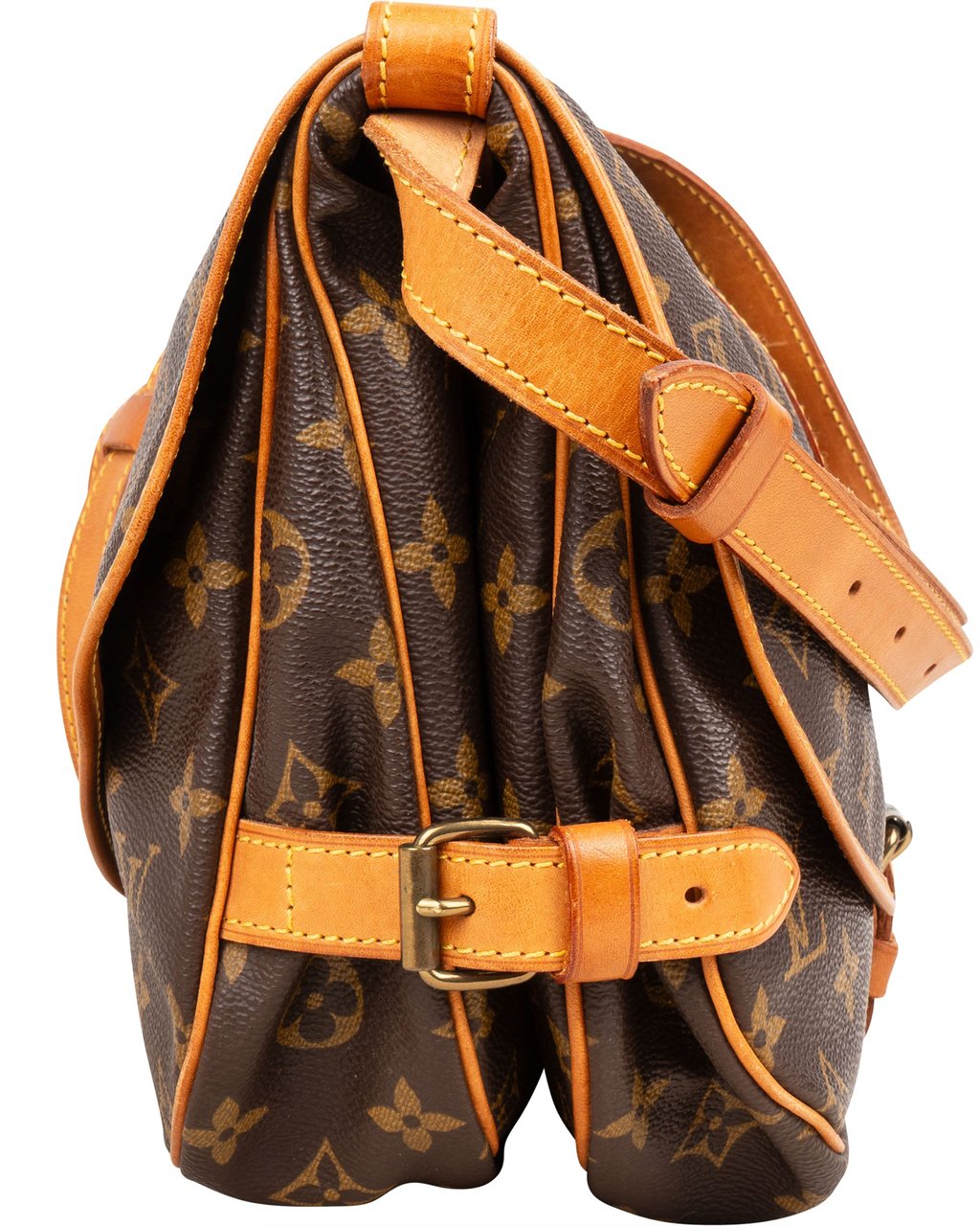Louis Vuitton Louis Vuitton Canvas Monogram Saumur 30 Crossbody Bag Bruin