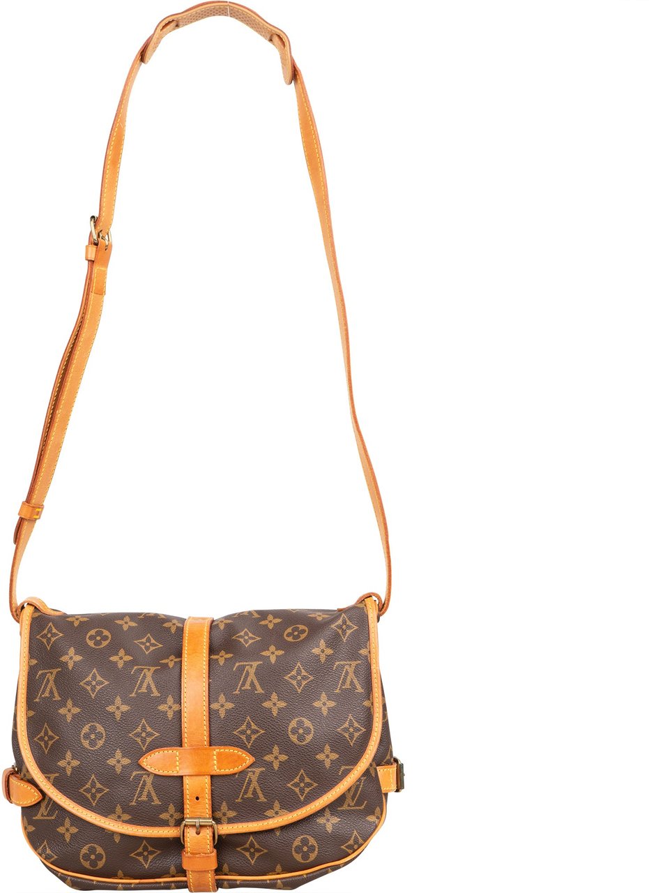 Louis Vuitton Louis Vuitton Canvas Monogram Saumur 30 Crossbody Bag Bruin
