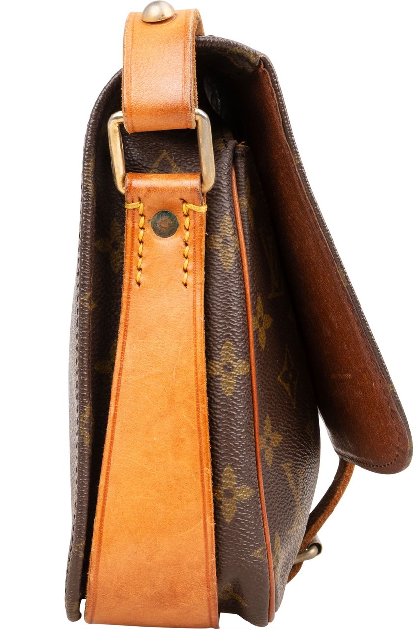 Louis Vuitton Louis vuitton Canvas Monogram Cartouchiere MM Crossbody Bag Bruin